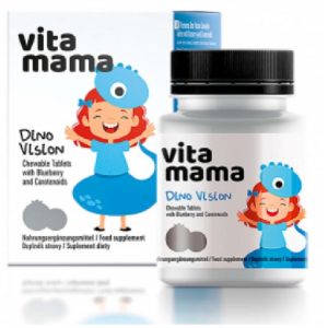 Dino Vision Chewable Tablets with Blueberry and Carotenoids, 90 дъвчащи таблетки